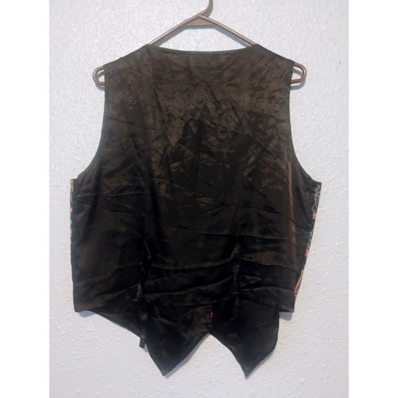Vintage 90s Y2K Basic Editions Halloween Vest Black Pumpkins Black Cat Lgtwt Lrg - Picture 6 of 6